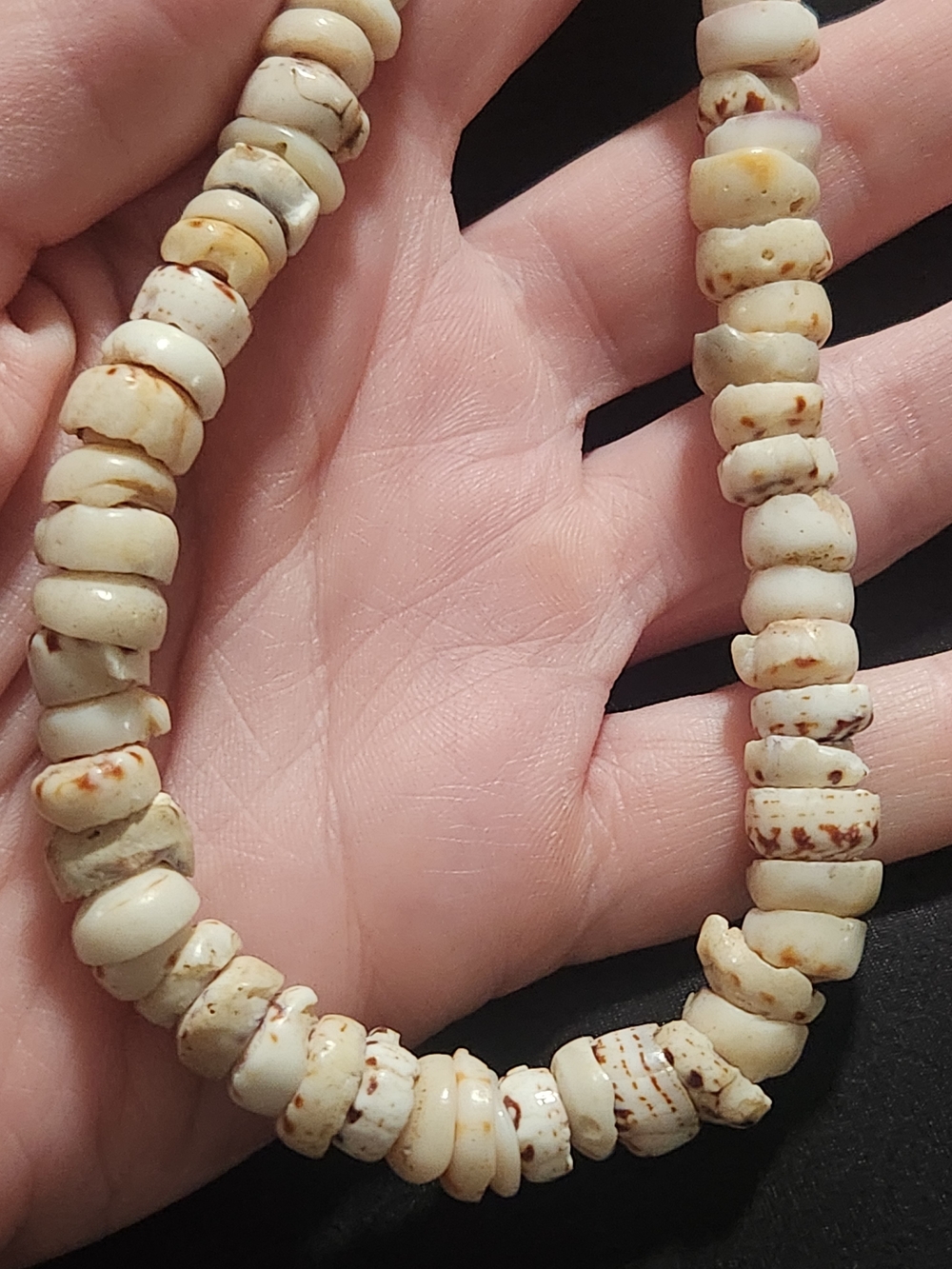 Vintage 1970s Authentic Tiger Puka Shell Choker Necklace - Picture 6 of 6